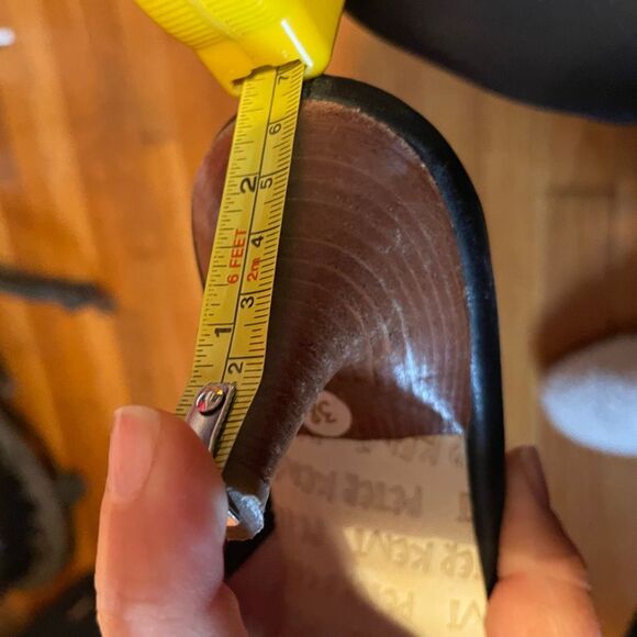 PETER KENT | black silver leather kitten heel mules 38 - Picture 11 of 13